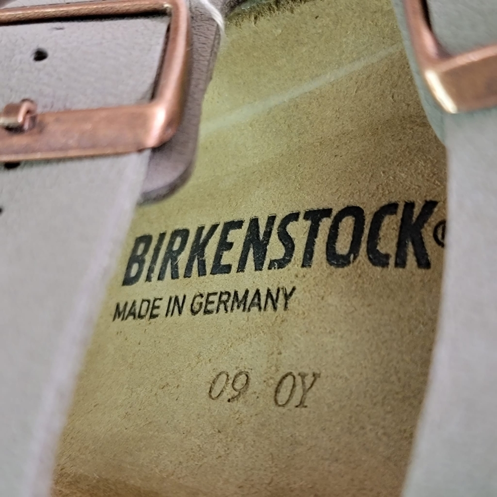 Birkenstock Arizona Women's Sandals Slides Shoes 38 US 7 7.5 Stone Suede Leather - Picture 3 of 12